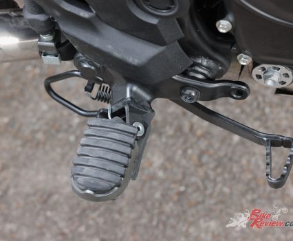 A footpeg upgrade might be on the list if you're considering hitting hard trails.