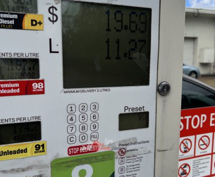 Still has a few litres before empty when the light comes on.