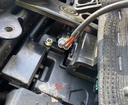 Be careful, as the heated seat cables stop the seat from coming off completely.