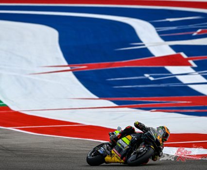 Marini brought home his Ducati for second and a first Grand Prix podium in the MotoGP class.