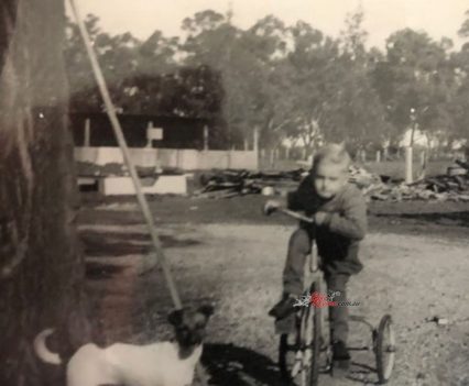 Young Phillis already cycling.