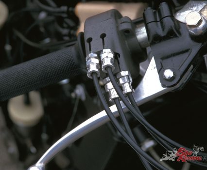 Four throttle cables for each carb!