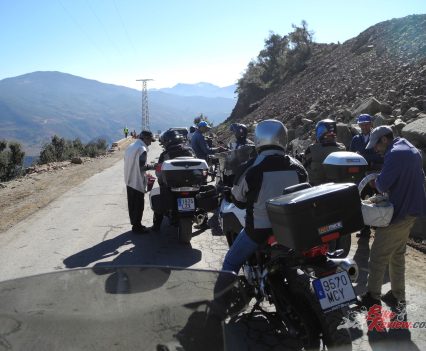 Stopped for roadworks.