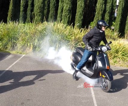 Spencer smoking that rear tyre up. By the way, if you get a chance, check out his band, Louts.