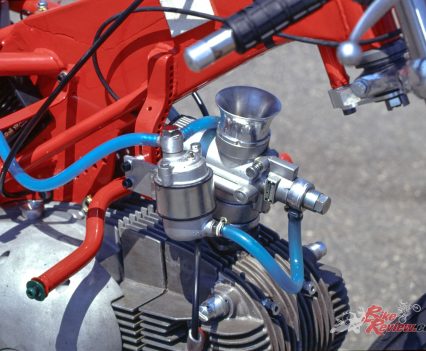 38mm Dell'Orto SS1 with remote float-chamber.