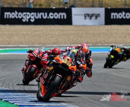 It was a KTM one-two once again, but Martin soon got back past Aleix Espargaro to start bothering Miller again.