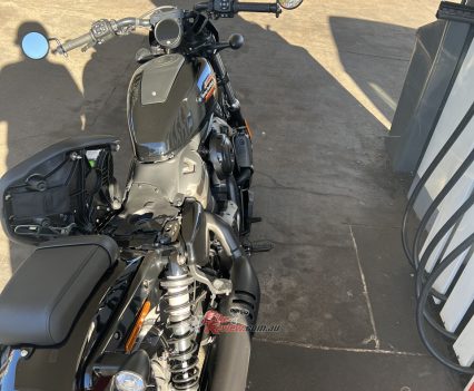 Filling up the Nightster can be a bit of a pain.