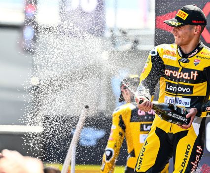 Alvaro Bautista and Michael Ruben Rinaldi gave the Italian fans something to cheer by taking a race one Ducati 1-2 at Misano.