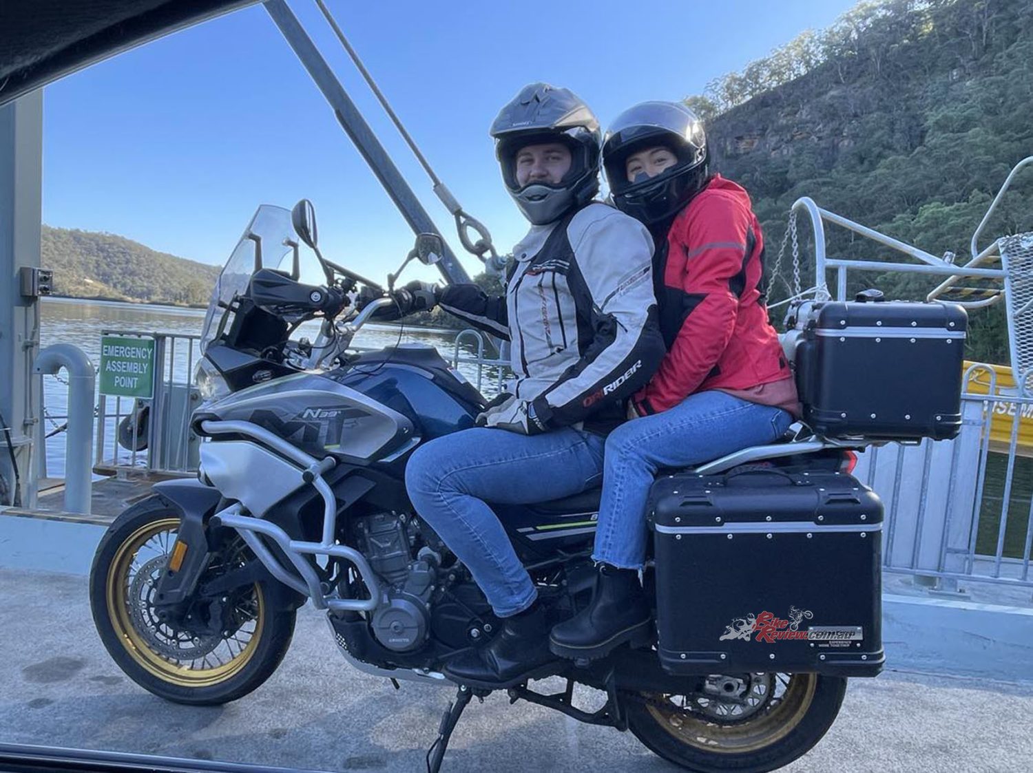 Kirsten reckons that the CFMOTO offers a comfortable experience for the pillion passenger, especially with the addition of hard panniers.