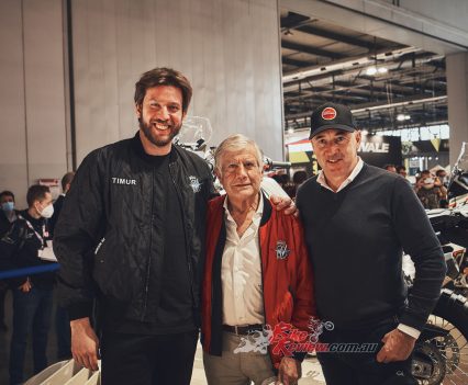 Timur Sardarov with Ago and Edi Orioli.