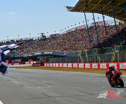 By the last lap, it was clear: Bagnaia had controlled the race perfectly, just staying clear of Bezzecchi as the two came home separated by just over a second. But the fight for third rolled on...