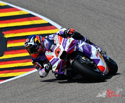 Bagnaia tagged the back of the Pramac ahead, with no harm done but some metres lost for the reigning Champion. The race was really, really on now.