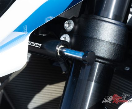 Adjustable steering damper.