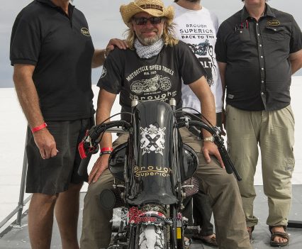 Henry Cole with the bigger Brough.