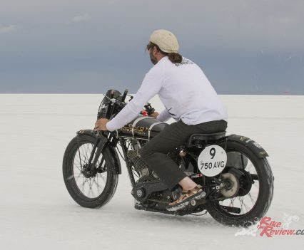 Sam Lovegrove taking the Baby Pendine for a quick lap of the pits before AC takes it for the first shakedown.