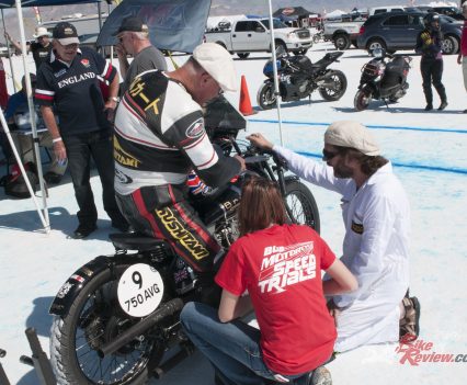 Sealing the engine after a record run.