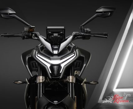 The Advanced model is fitted with a steering damper.