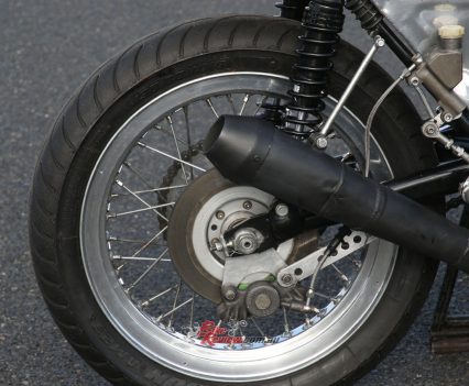 178mm cast iron disc with two-piston Lockheed caliper.