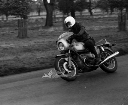 John out at Mira testing the new BMW R90S.