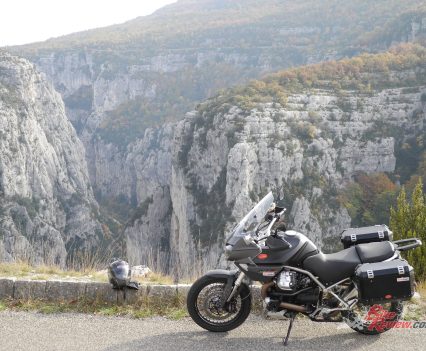 Overlooking the Gorges de l’Ardèche.