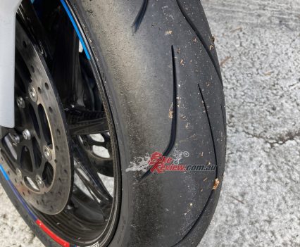 Dunlop SportSmart TT front tyre.