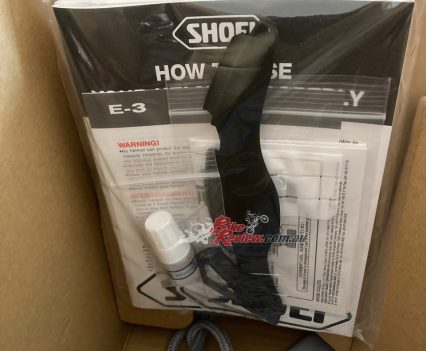 Manual, nose and breath guards, silicone lubricant.