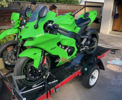 The RR on the trailer ready for action.