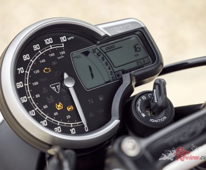 Analogue speedo with LCD.