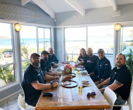 L to R: Adam Cranstone, Andrew Jenkin, Mark Holgate, Heather Ware, Jeff Ware, Mattia Foscarini, Jamie Lynis.