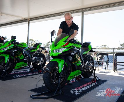 Kawasaki threw some warmers and track tyres on...
