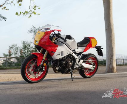 The XSR900 GP features an upper cowling reminiscent of this era, not only with a clear influence from the 1980s YZR Grand Prix bikes but also with notes of the FZR and TZR production sports machines of the late 1980s and early 1990s.