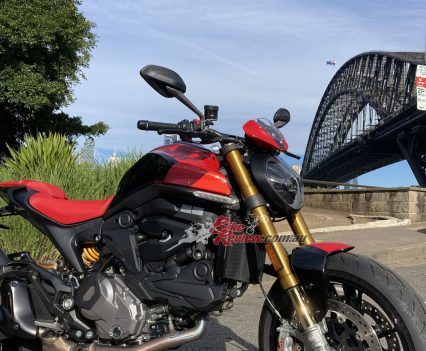 First stop was a photo opp under the Sydney Harbour Bridge. The Monster SP looks great...