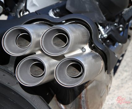 Quad exhaust outlet.