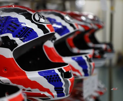 Freshly placed decals.