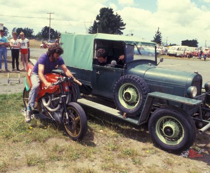 Sinclair in the Model A with Wylie.