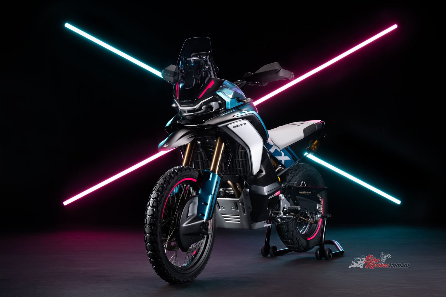 We don't know a whole lot about the new machine from CFMOTO as they're keeping their cards close to their chest. 