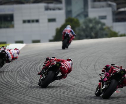 With five to go Alex Marquez struck with a brutal, clean move for the lead. And then came Martin, the number 89 attacking Bagnaia almost immediately.