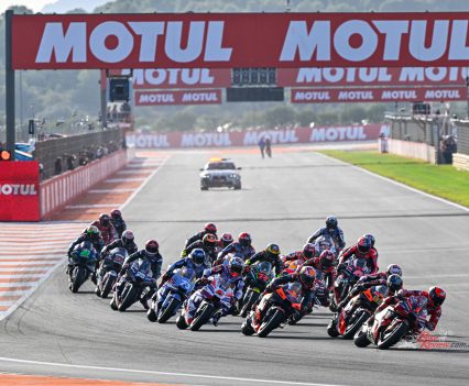 For the final and most important time in 2023 it was time to race. Bagnaia got the dream getaway from pole to grab a crucial holeshot, with Martin also making a fantastic launch to grab an early P2.