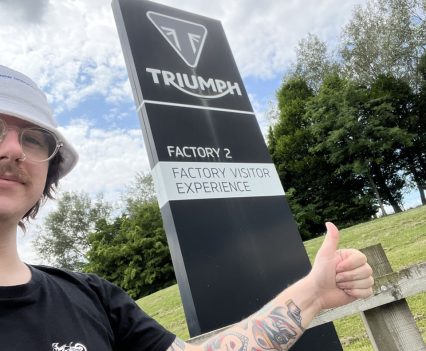 Rocking up to the pearly gates of Triumph.