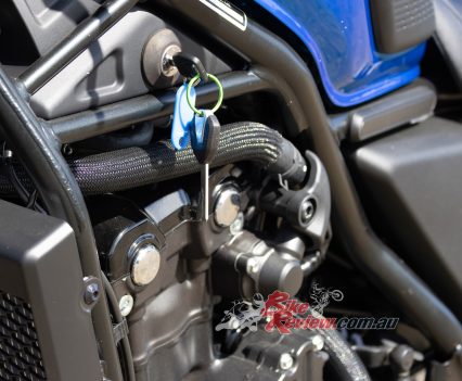 Old-school key barrel on the side!