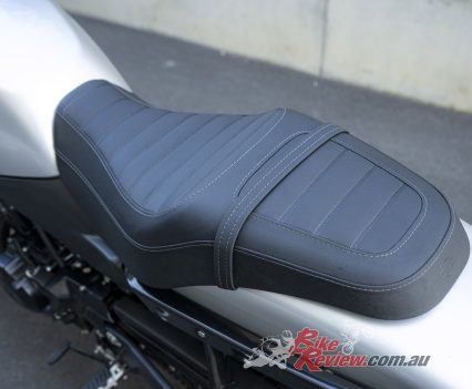 820mm seat height, plenty of pillion space.