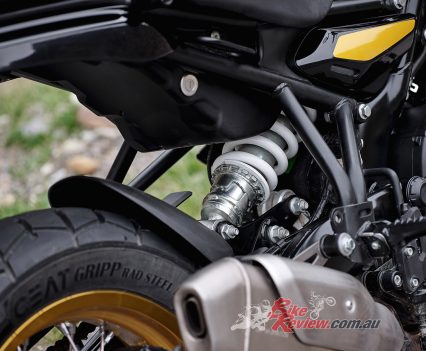 SHOWA adjustable shock.