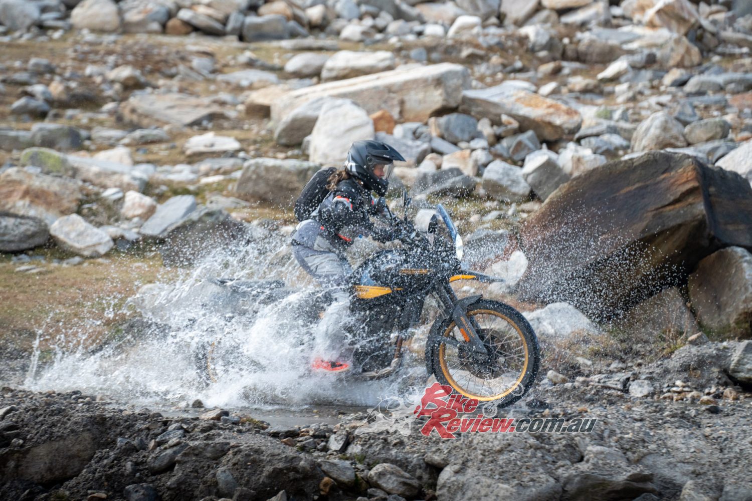 "The engine's revvy nature and torque character strikes a fantastic compromise between road and off-road riding, as does the six-speed gearbox, resulting in tractable power in all conditions."