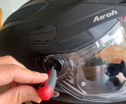 Visor swaps via Allen Key.