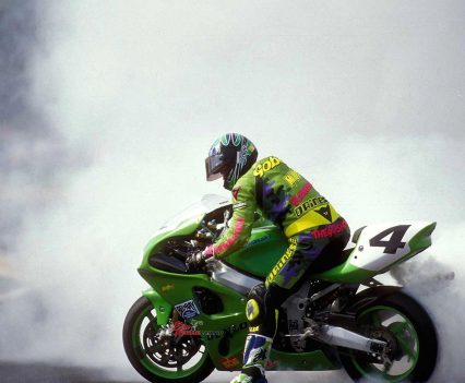 One of the most recognisable photos photos as becomes the youngest WorldSBK race winner at Phillip Island.