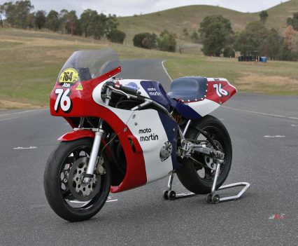 Webster just so happened to find the Moto Martin Suzuki on eBay following a rule change that would allow him to run the bigger cube 1100cc four-cylinder.