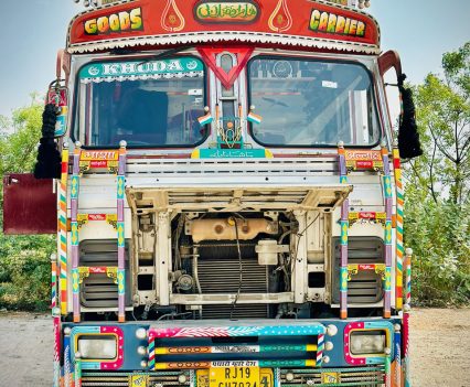 Those famed decorated trucks.