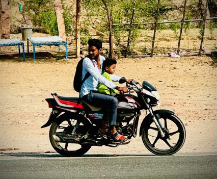 No helmets in sight!