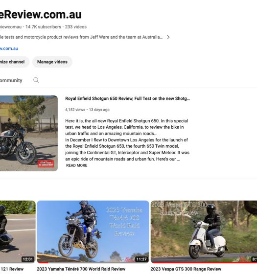 BikeReview Youtube Channel