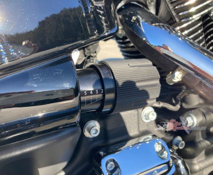 Remove rear preload adjustment for the SHOWA shock.